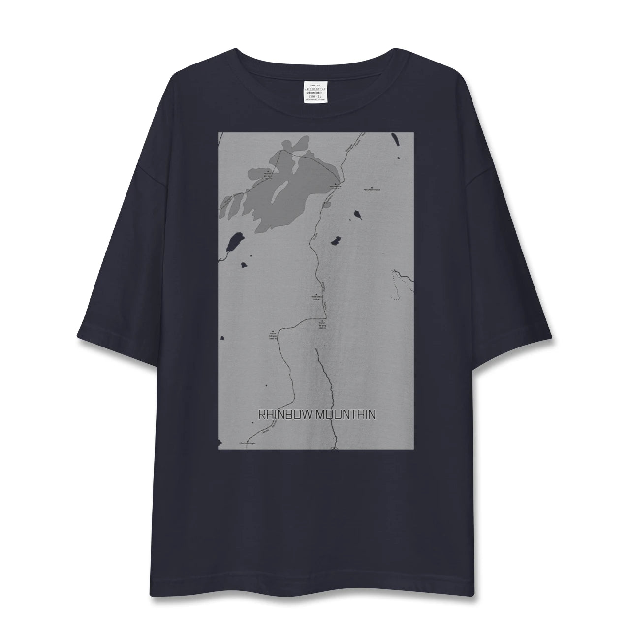 【レインボーマウンテン(ペルー)】地図柄ビッグシルエットTシャツ