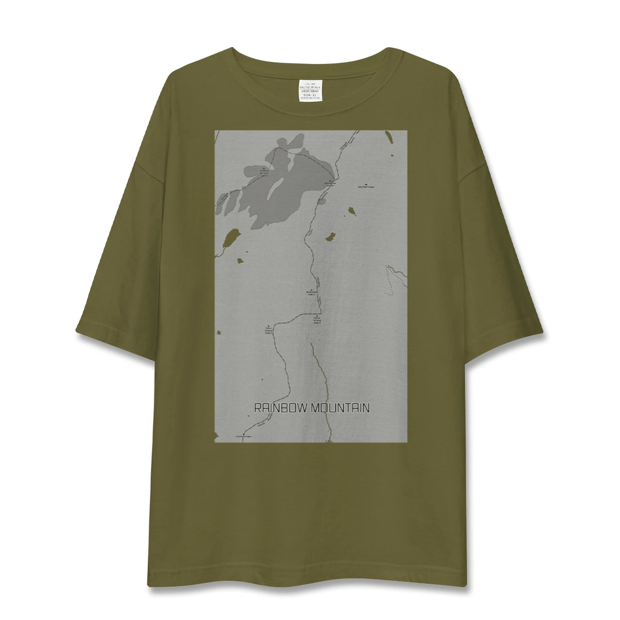 【レインボーマウンテン(ペルー)】地図柄ビッグシルエットTシャツ