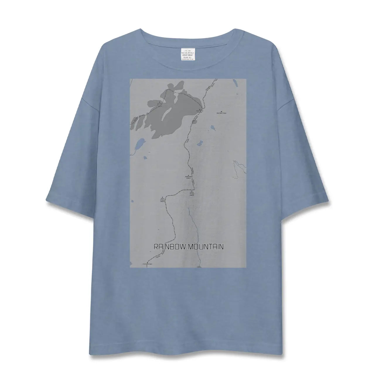 【レインボーマウンテン(ペルー)】地図柄ビッグシルエットTシャツ