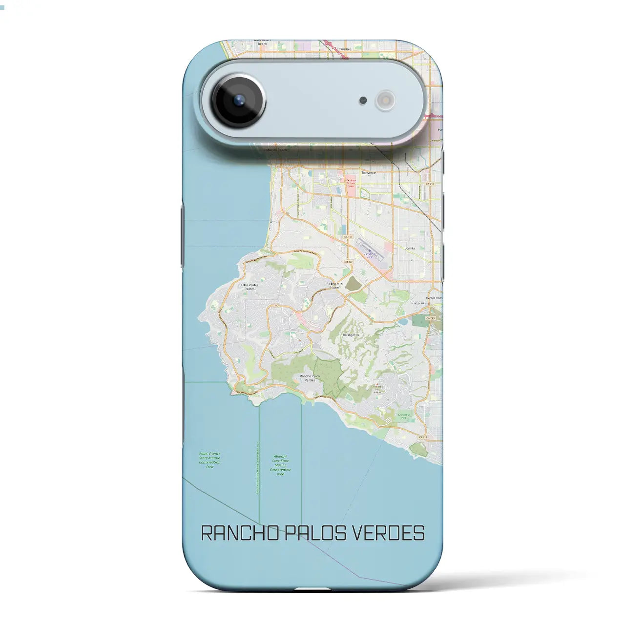 【ランチョ・パロス・ベルデス(アメリカ)】地図柄iPhoneケース(バックカバータイプ)