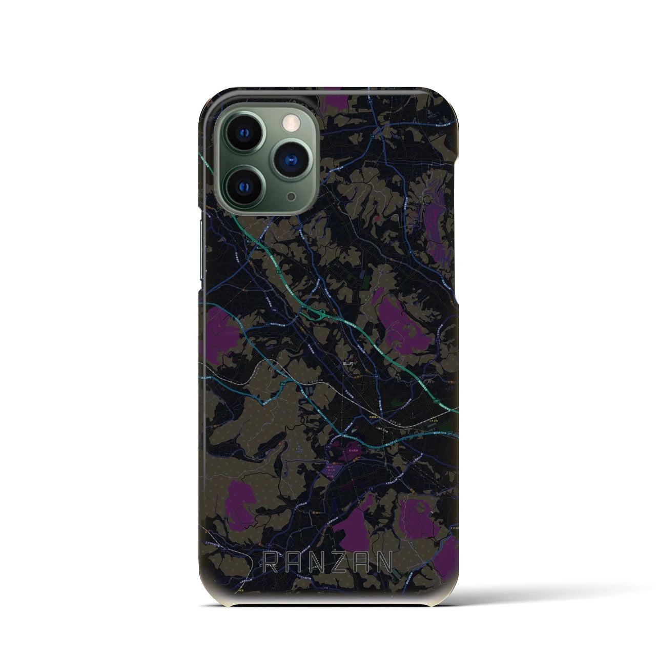 【嵐山(埼玉県)】地図柄iPhoneケース(バックカバータイプ)