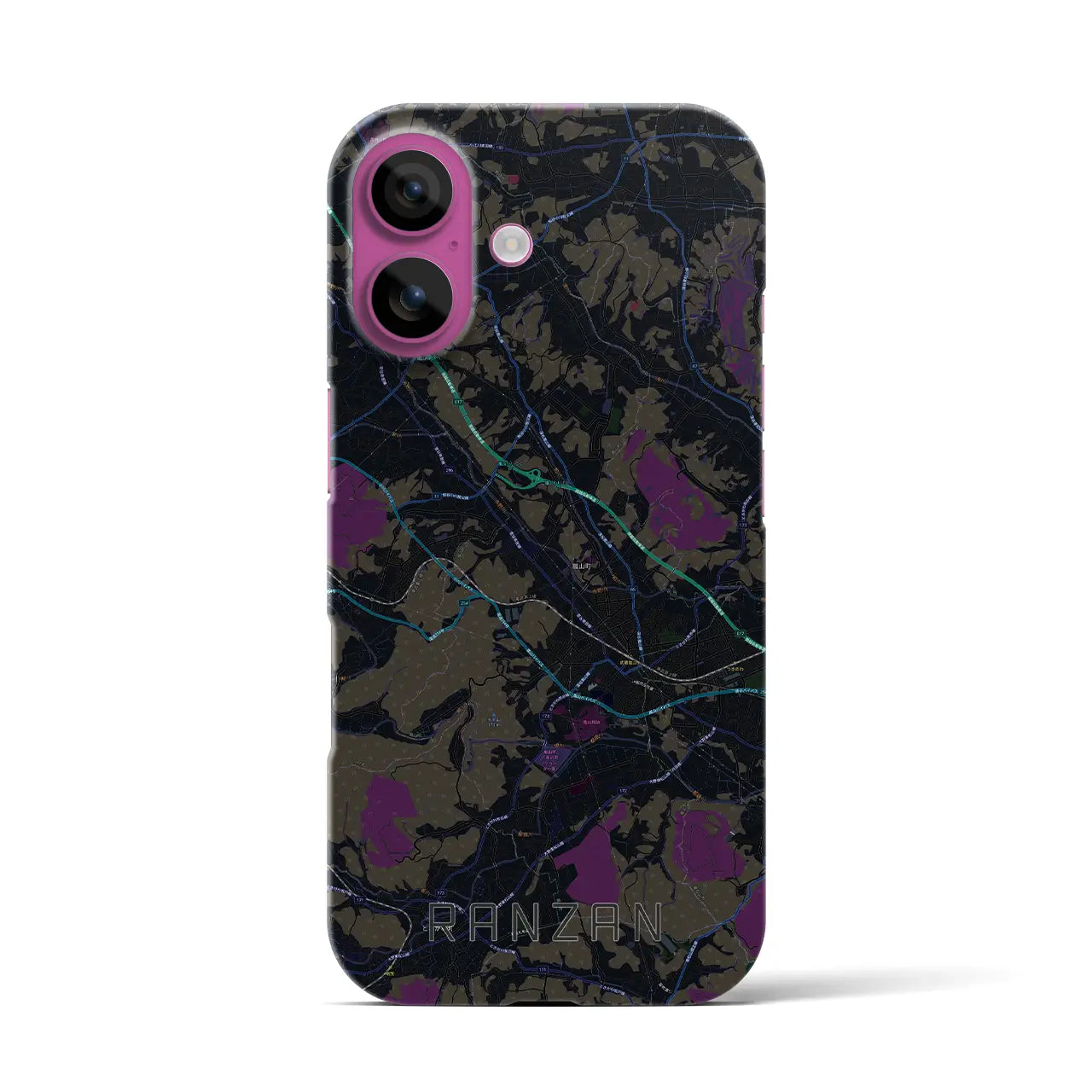 【嵐山(埼玉県)】地図柄iPhoneケース(バックカバータイプ)