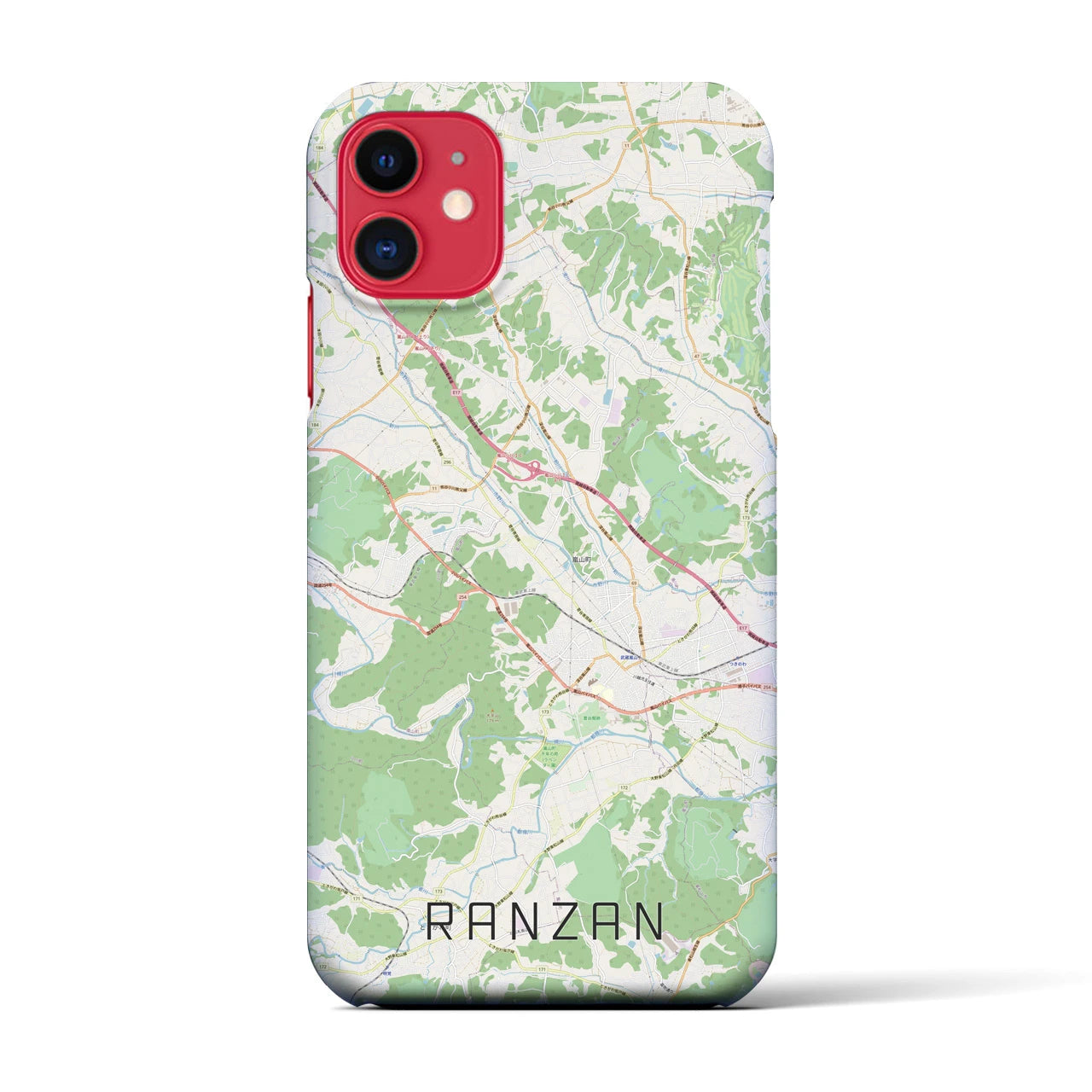 【嵐山(埼玉県)】地図柄iPhoneケース(バックカバータイプ)