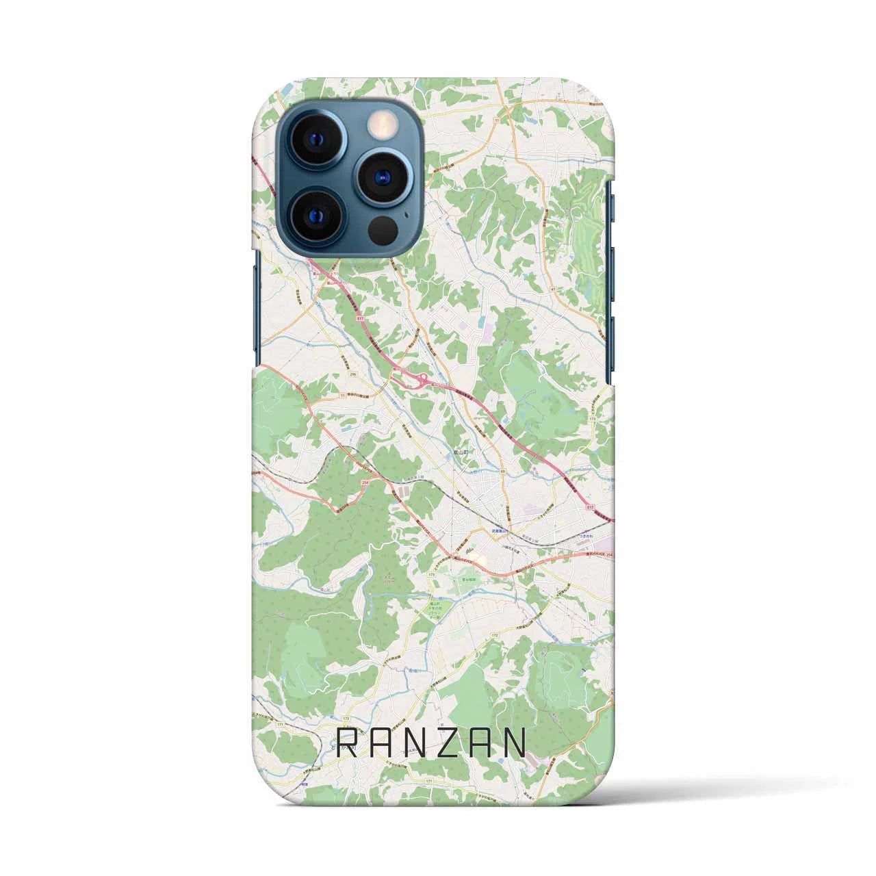 【嵐山(埼玉県)】地図柄iPhoneケース(バックカバータイプ)