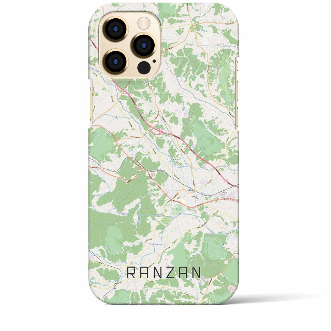 【嵐山(埼玉県)】地図柄iPhoneケース(バックカバータイプ)