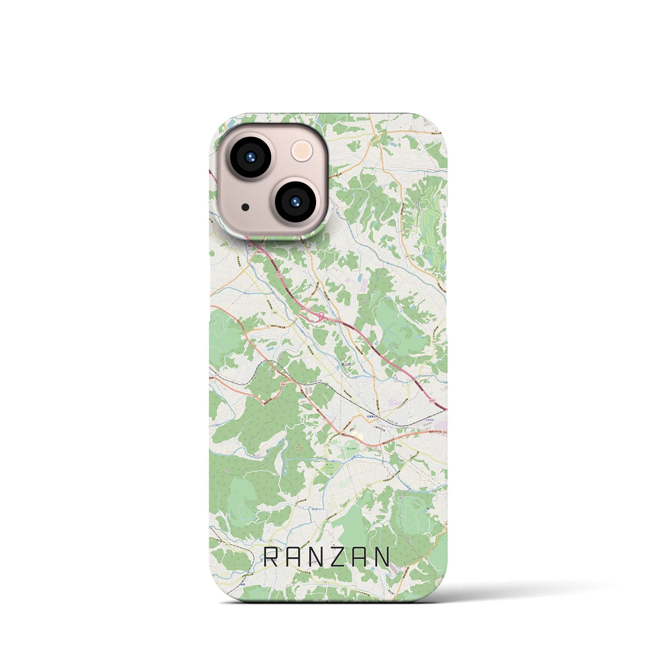 【嵐山(埼玉県)】地図柄iPhoneケース(バックカバータイプ)
