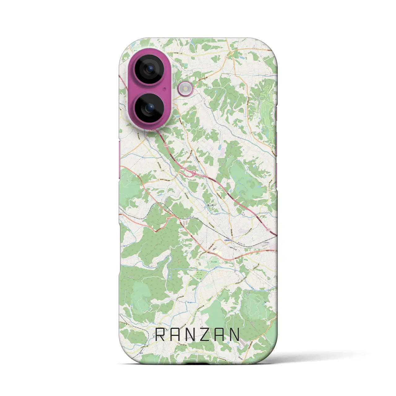 【嵐山(埼玉県)】地図柄iPhoneケース(バックカバータイプ)