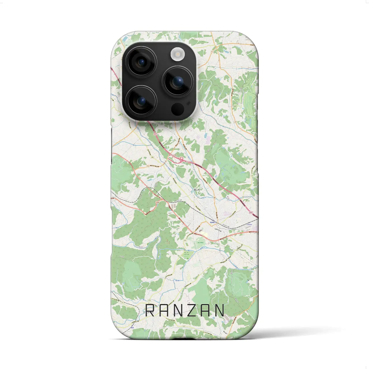 【嵐山(埼玉県)】地図柄iPhoneケース(バックカバータイプ)