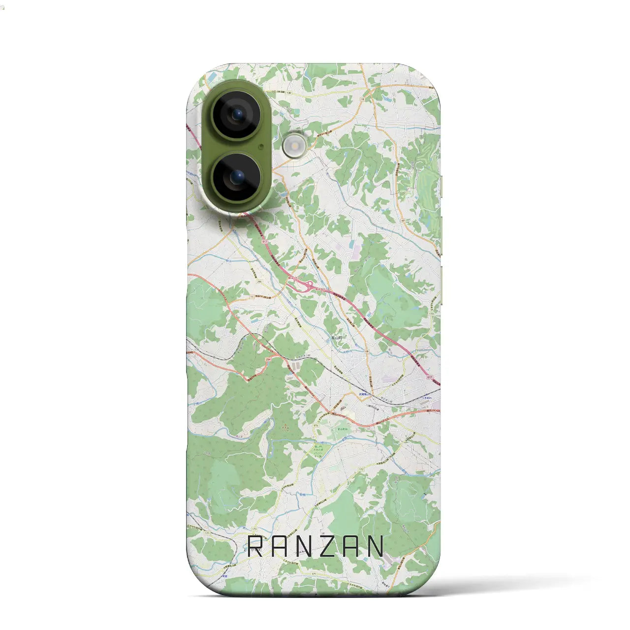 【嵐山(埼玉県)】地図柄iPhoneケース(バックカバータイプ)