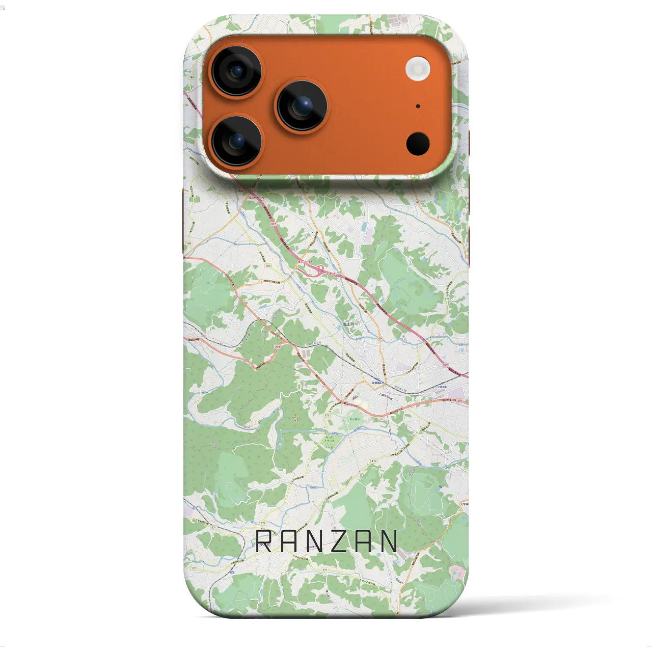 【嵐山(埼玉県)】地図柄iPhoneケース(バックカバータイプ)