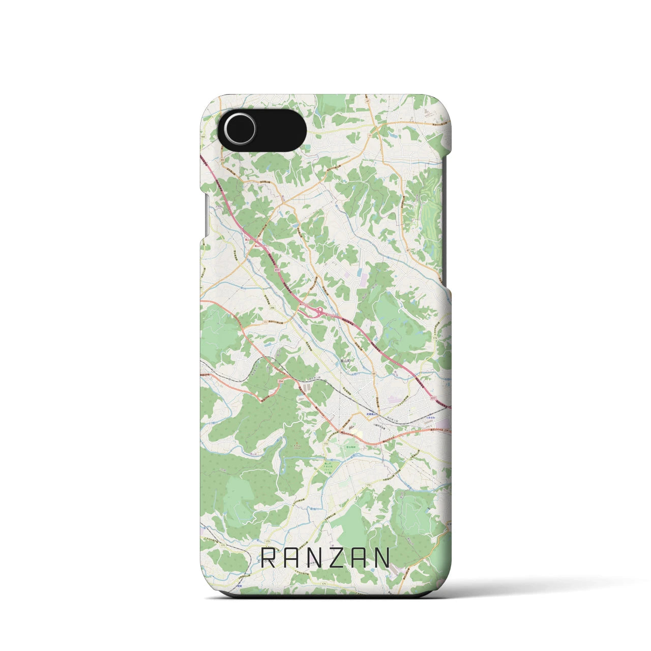 【嵐山(埼玉県)】地図柄iPhoneケース(バックカバータイプ)