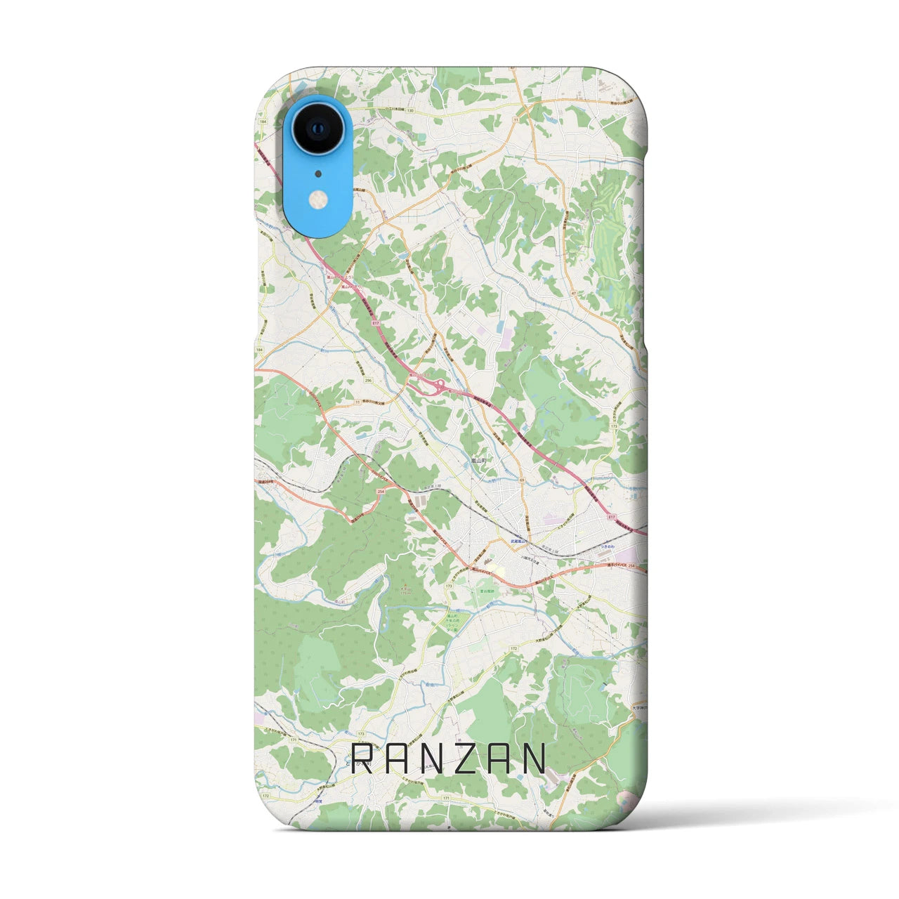 【嵐山(埼玉県)】地図柄iPhoneケース(バックカバータイプ)
