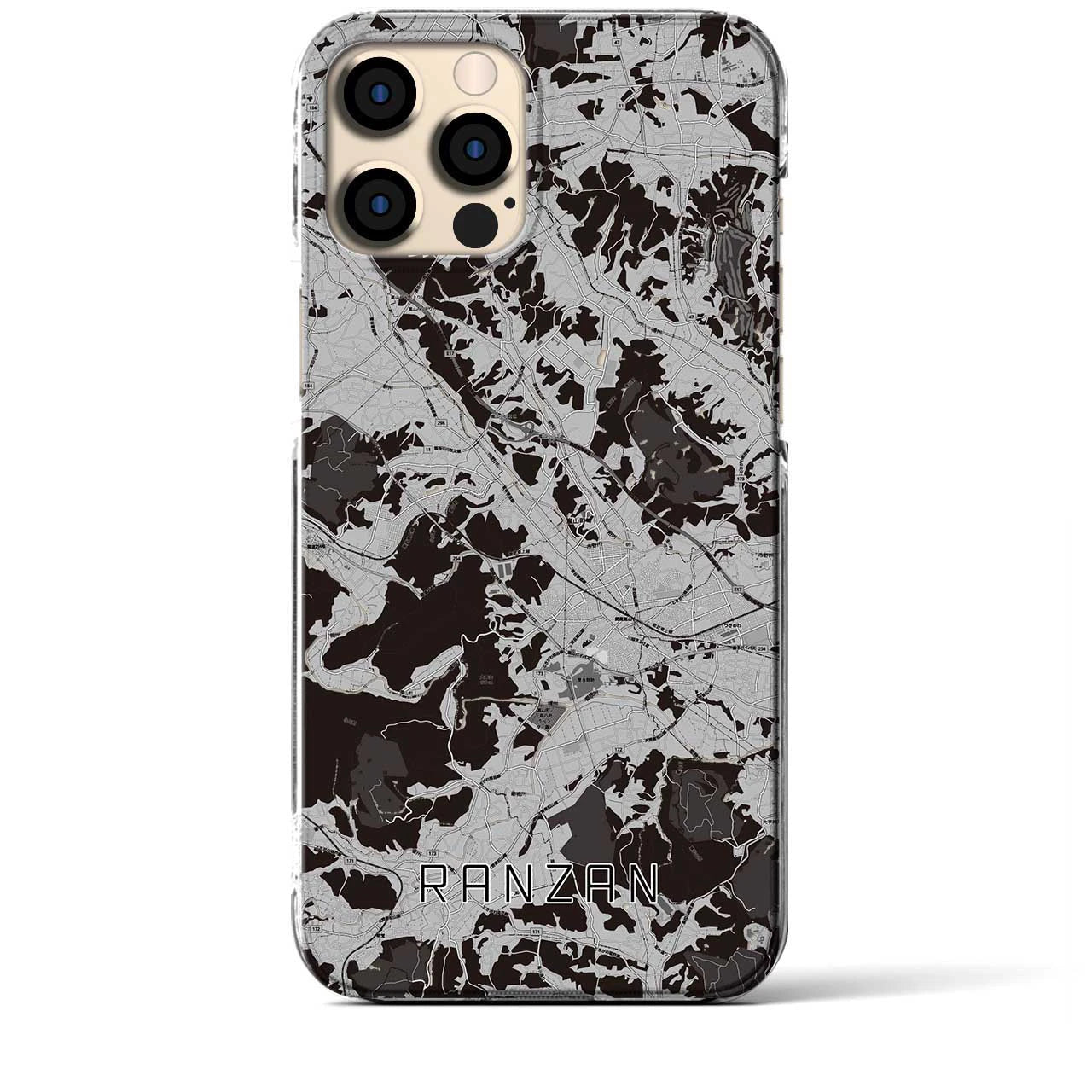 【嵐山(埼玉県)】地図柄iPhoneケース(クリアタイプ)