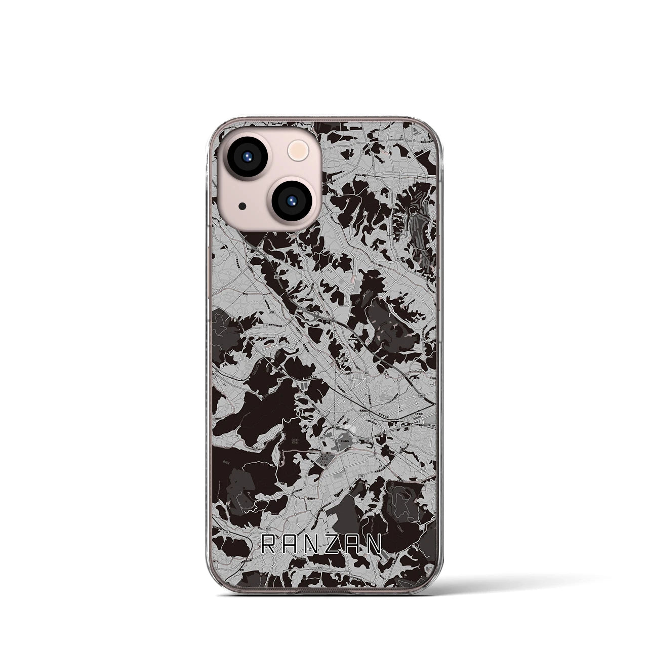 【嵐山(埼玉県)】地図柄iPhoneケース(クリアタイプ)