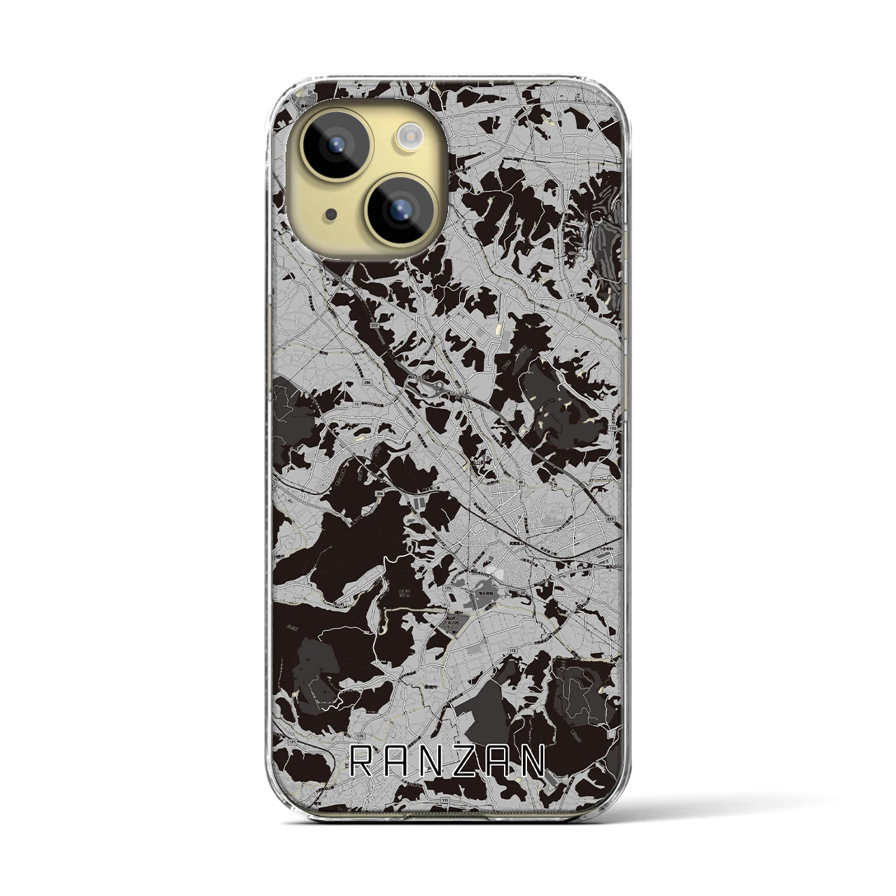 【嵐山(埼玉県)】地図柄iPhoneケース(クリアタイプ)