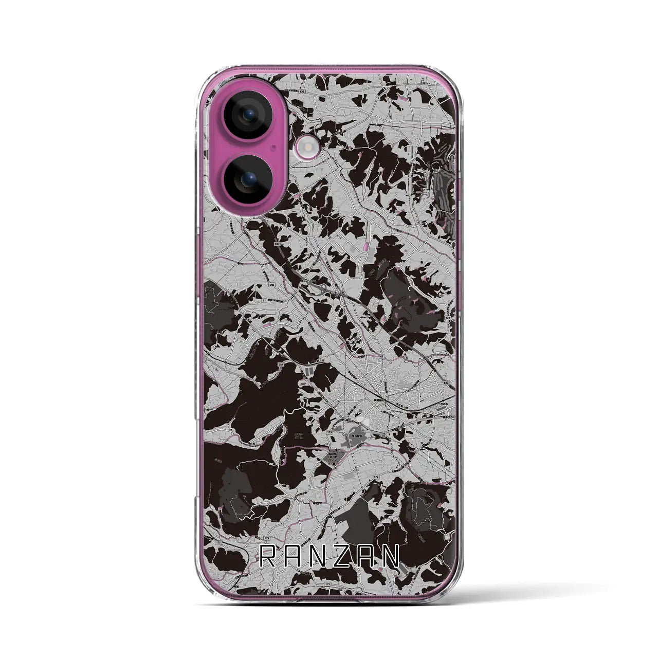 【嵐山(埼玉県)】地図柄iPhoneケース(クリアタイプ)