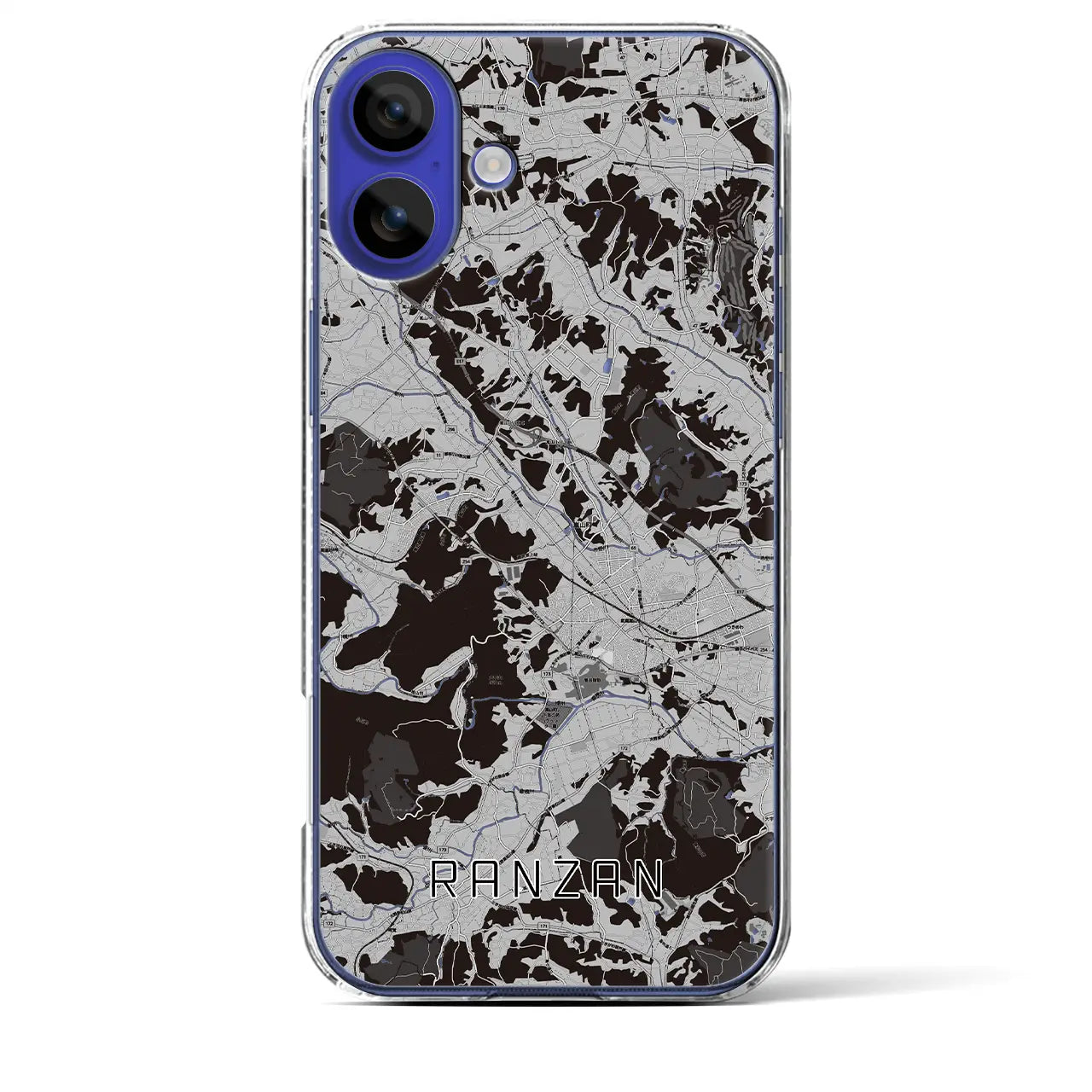 【嵐山(埼玉県)】地図柄iPhoneケース(クリアタイプ)