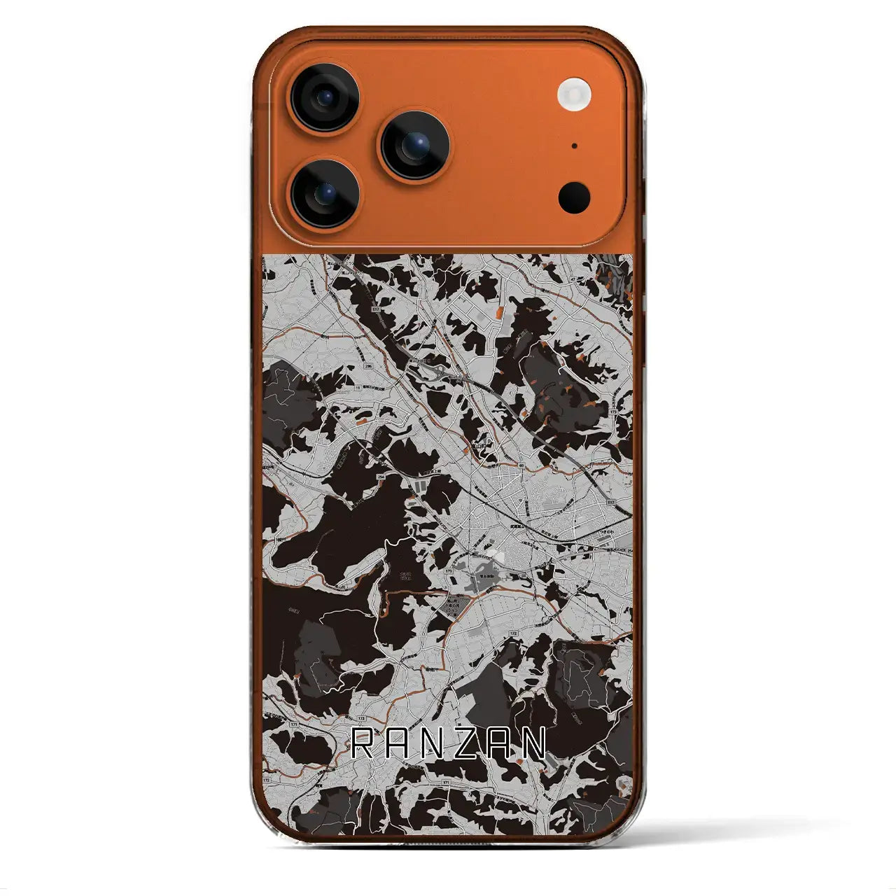 【嵐山(埼玉県)】地図柄iPhoneケース(クリアタイプ)