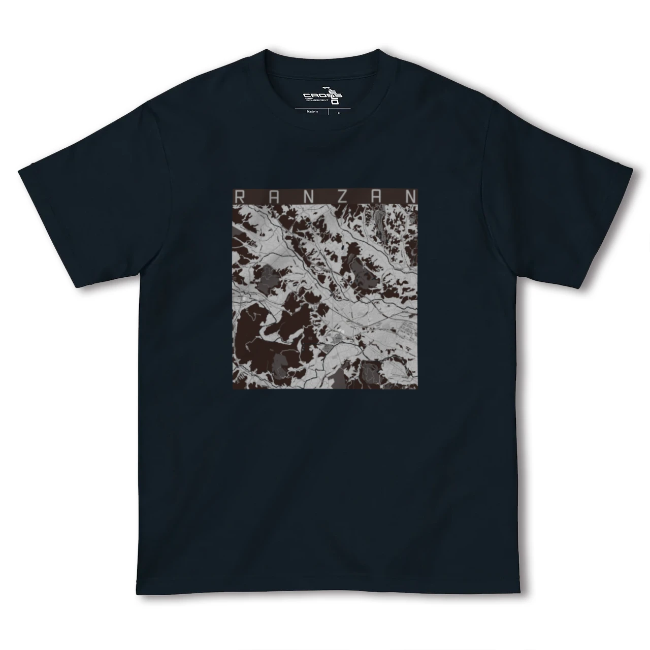 【嵐山(埼玉県)(埼玉県)】地図柄ヘビーウェイトTシャツ