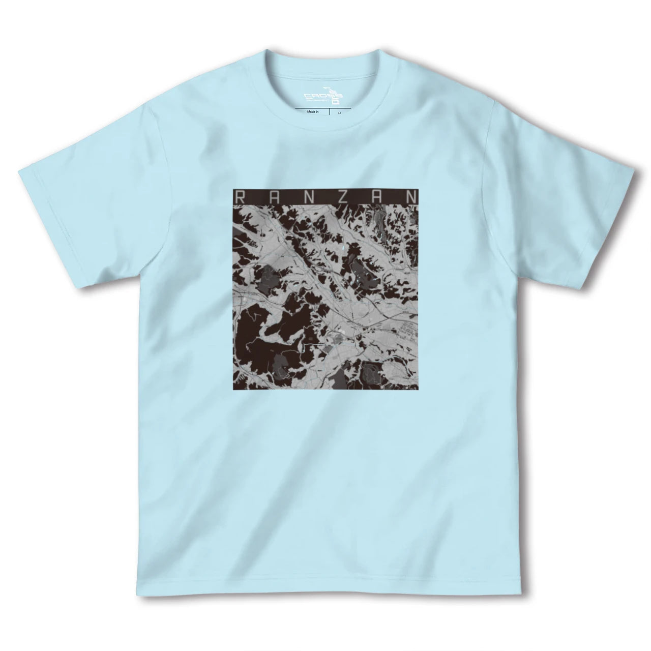 【嵐山(埼玉県)(埼玉県)】地図柄ヘビーウェイトTシャツ