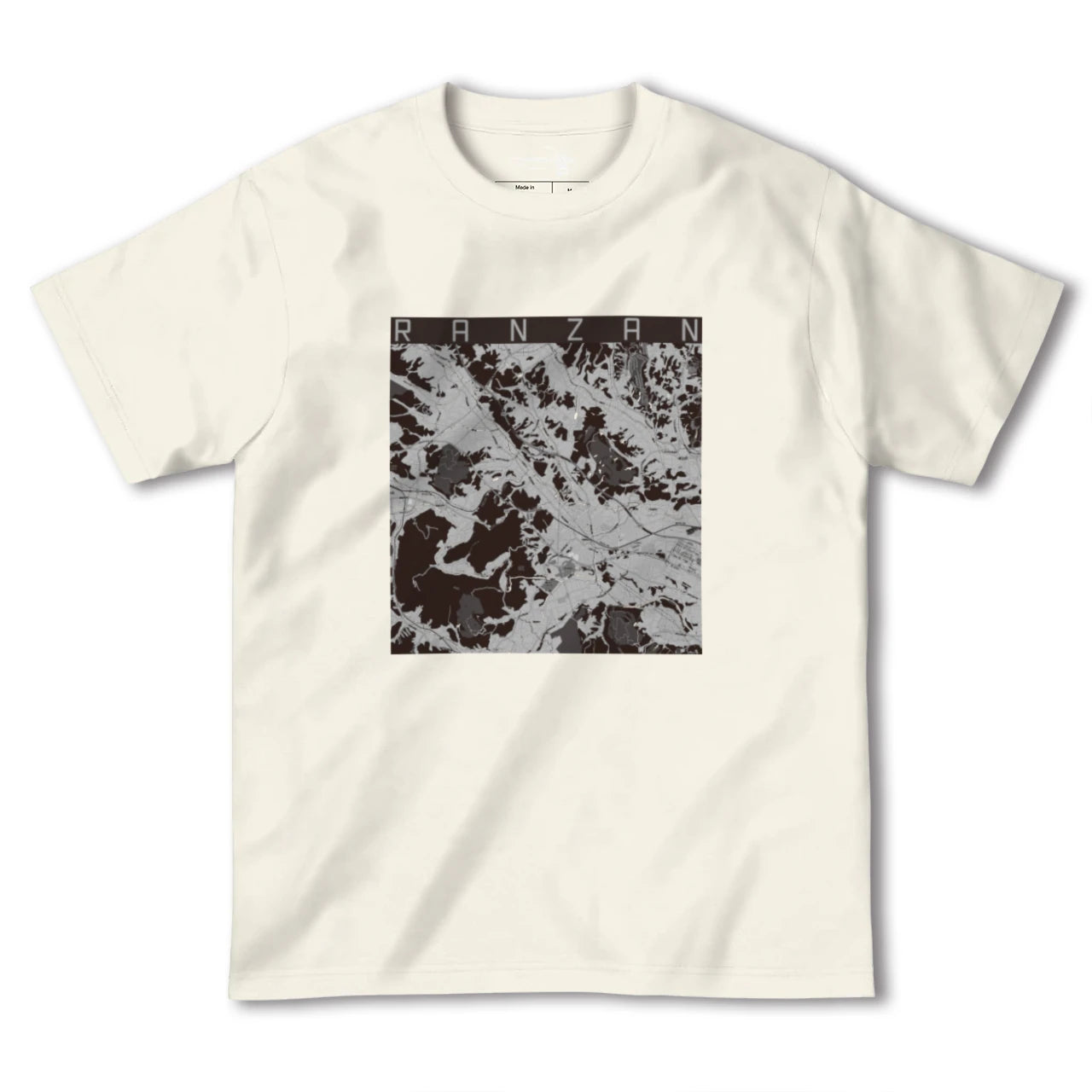 【嵐山(埼玉県)(埼玉県)】地図柄ヘビーウェイトTシャツ