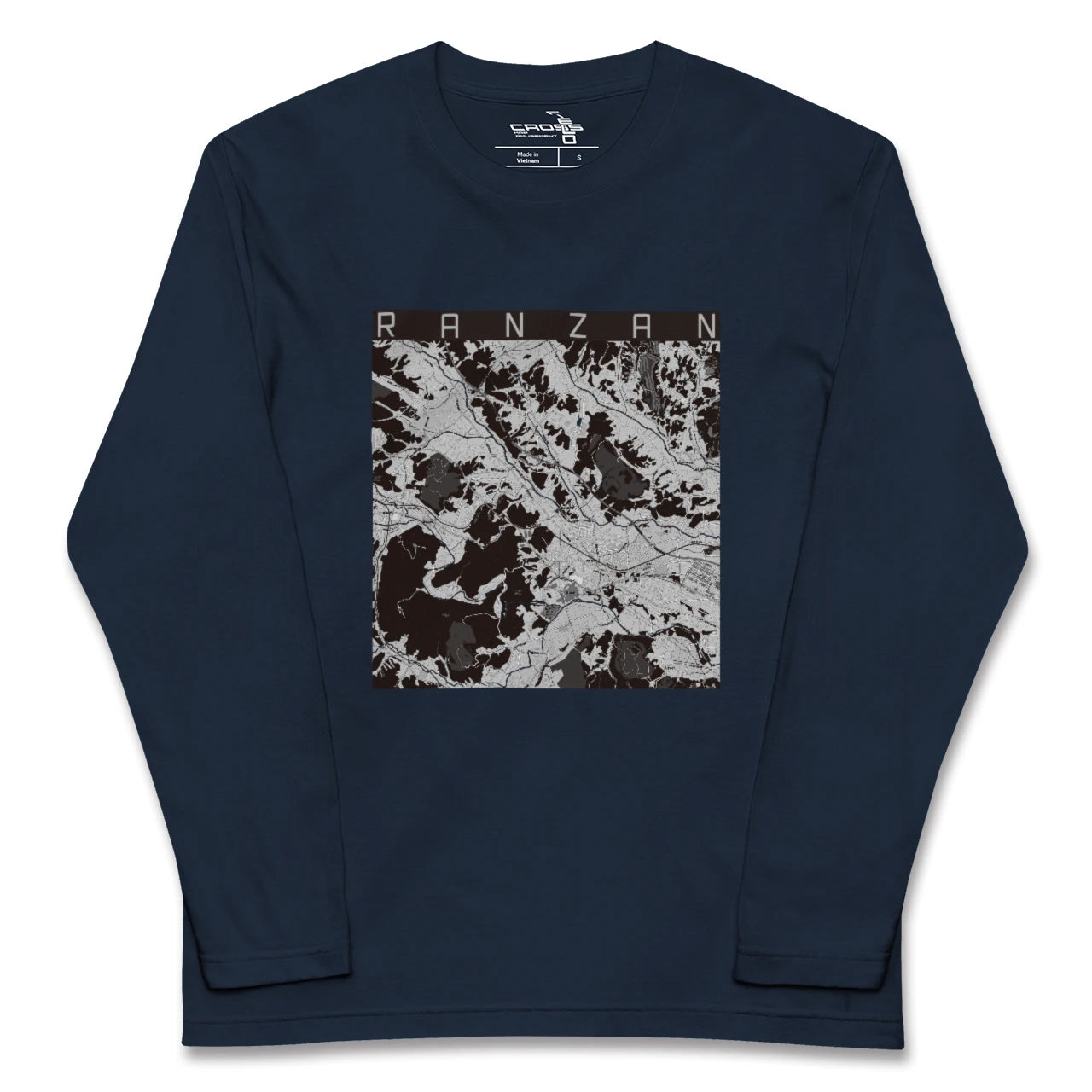 【嵐山(埼玉県)(埼玉県)】地図柄ロングスリーブTシャツ