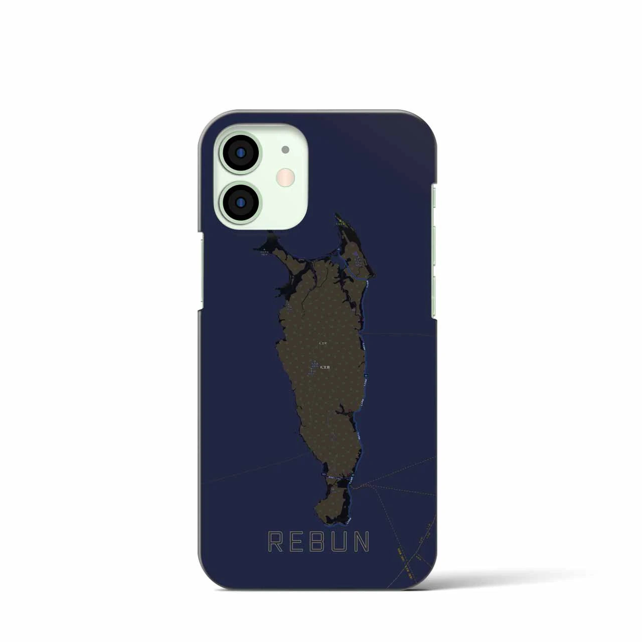 【礼文(北海道)】地図柄iPhoneケース(バックカバータイプ)