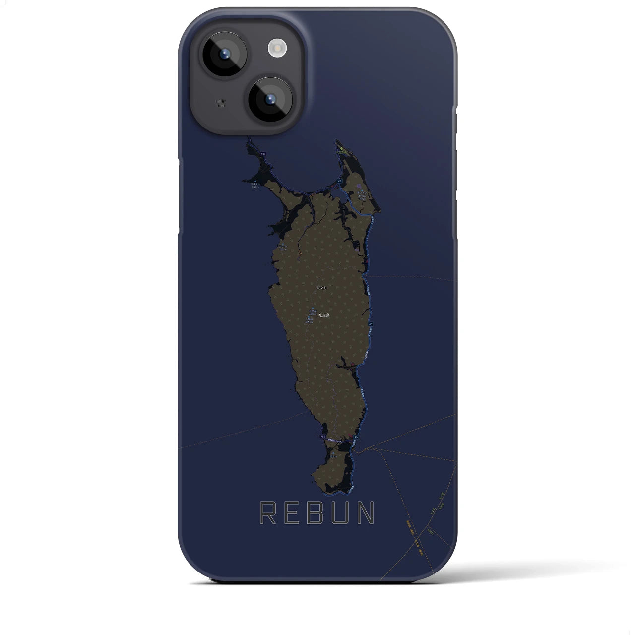 【礼文(北海道)】地図柄iPhoneケース(バックカバータイプ)