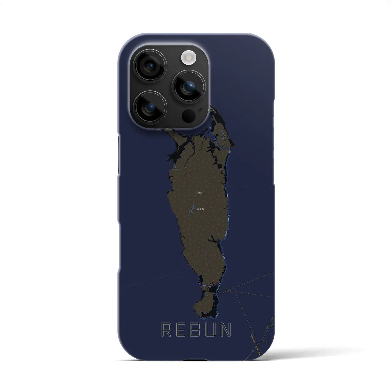 【礼文(北海道)】地図柄iPhoneケース(バックカバータイプ)