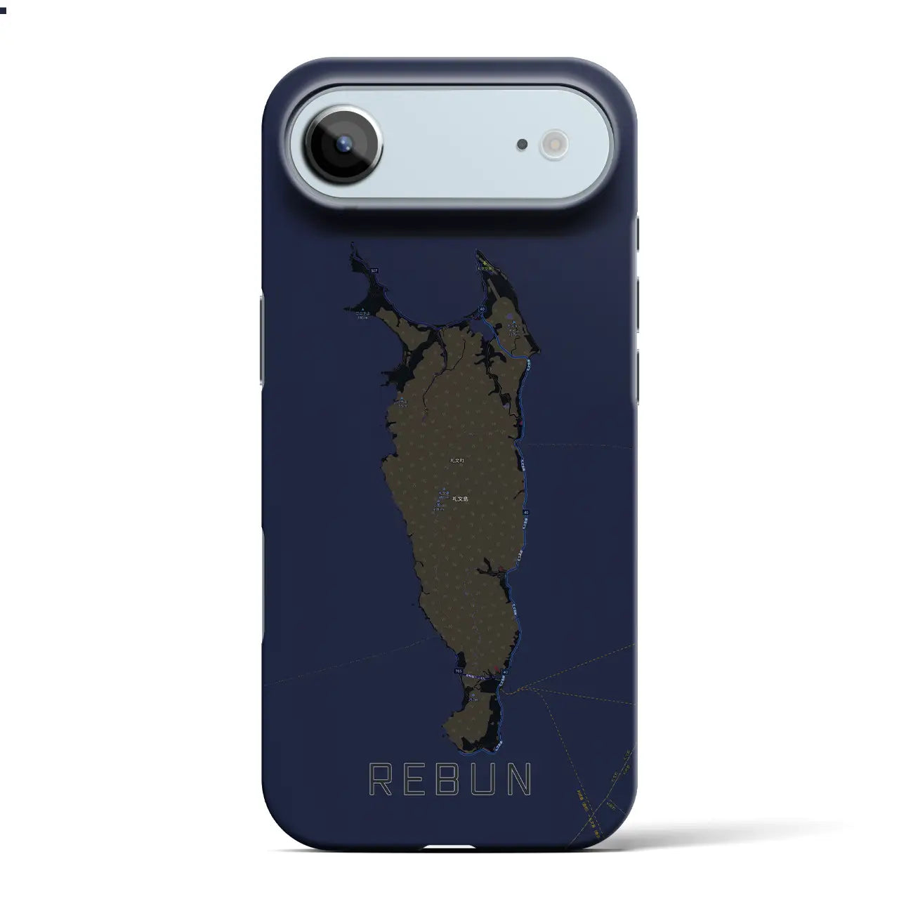 【礼文(北海道)】地図柄iPhoneケース(バックカバータイプ)
