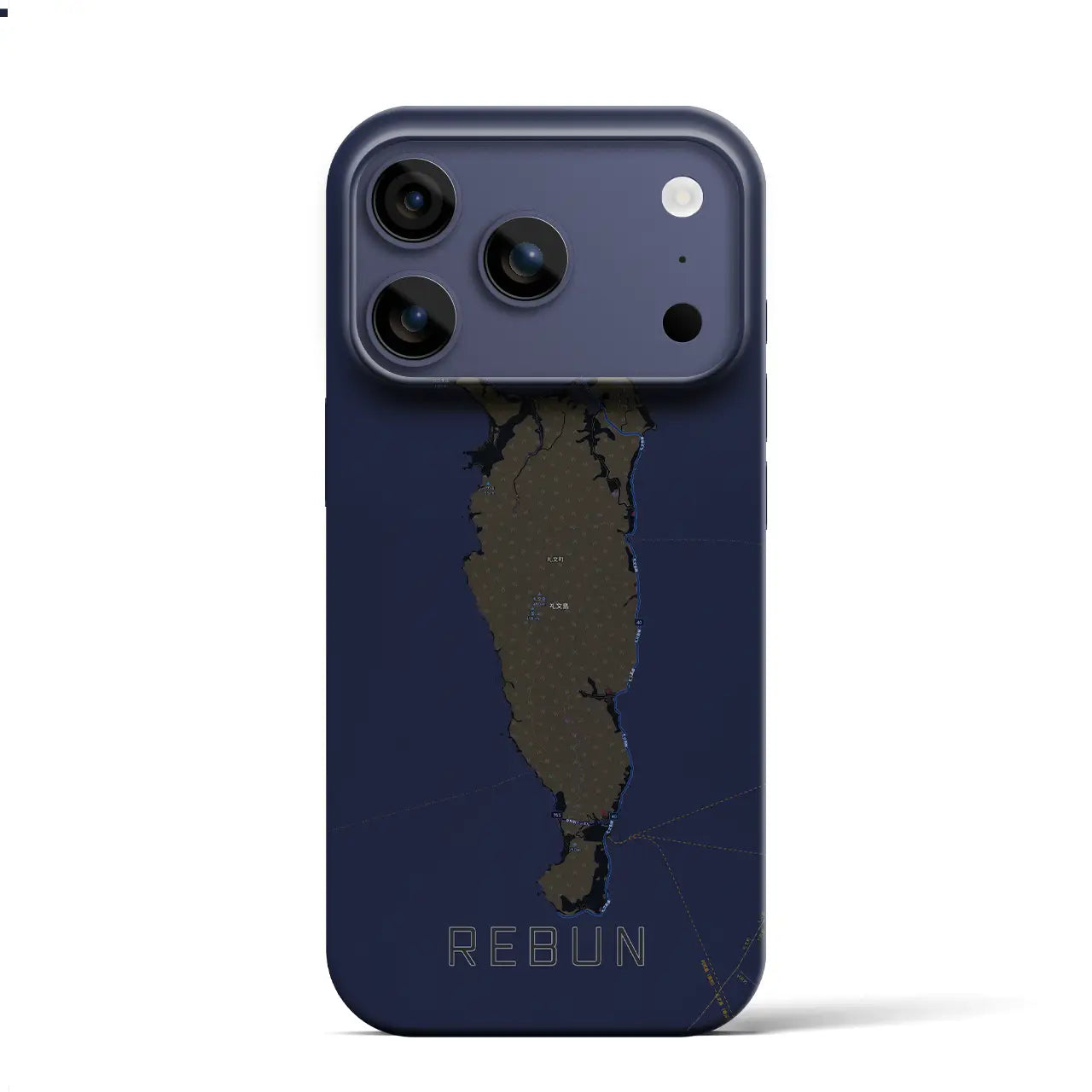 【礼文(北海道)】地図柄iPhoneケース(バックカバータイプ)