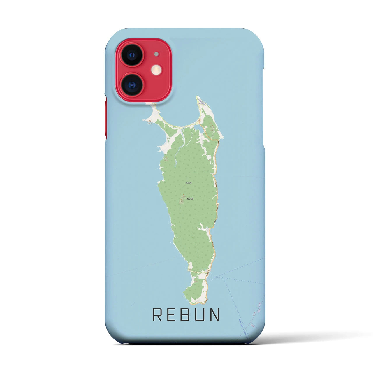 【礼文(北海道)】地図柄iPhoneケース(バックカバータイプ)