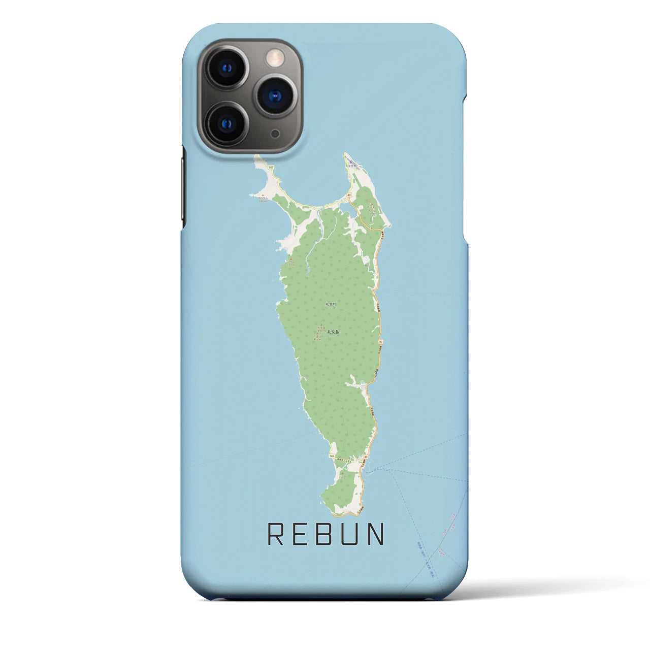 【礼文(北海道)】地図柄iPhoneケース(バックカバータイプ)