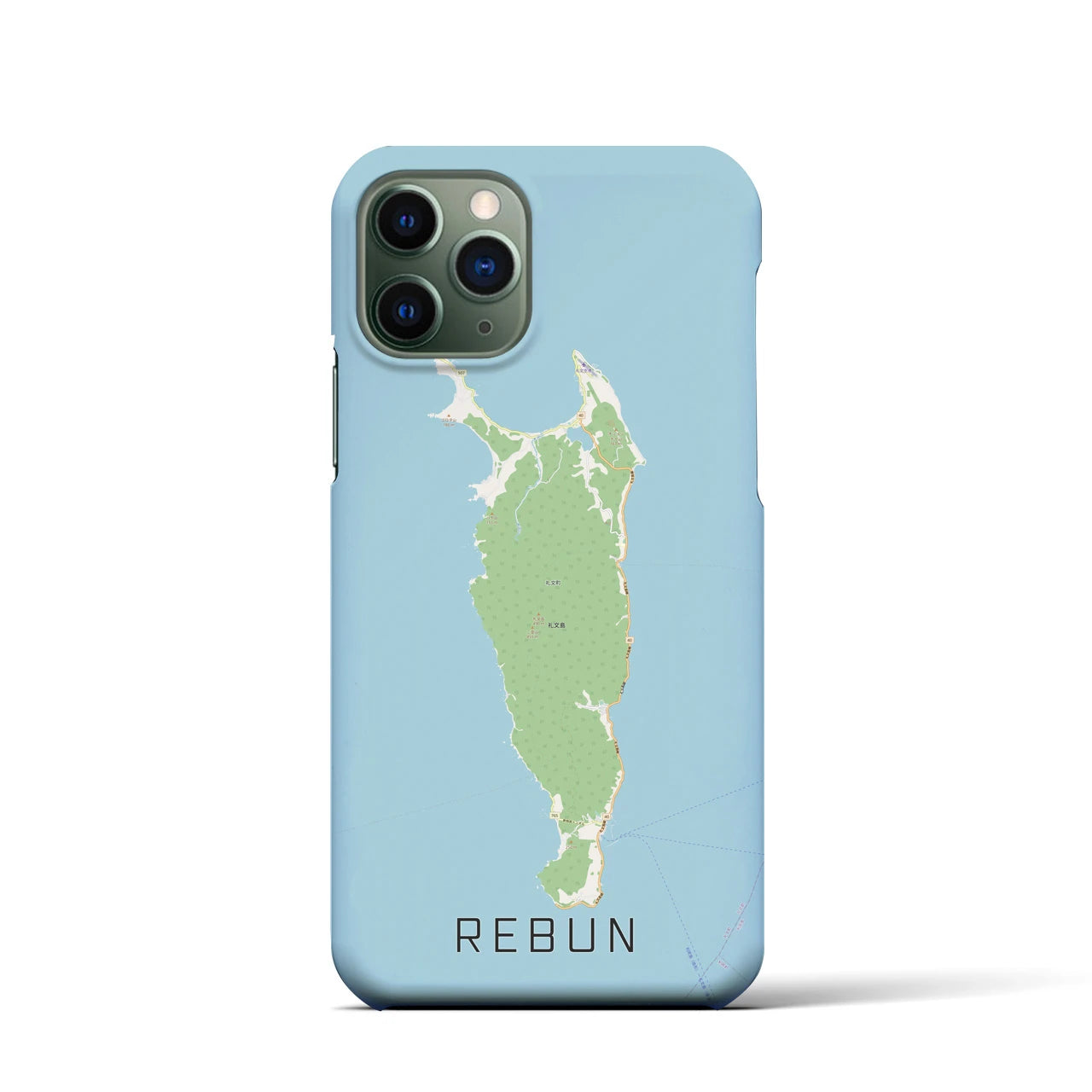 【礼文(北海道)】地図柄iPhoneケース(バックカバータイプ)