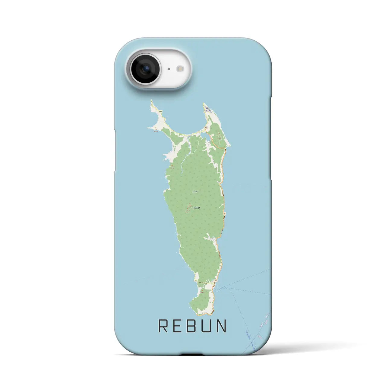 【礼文(北海道)】地図柄iPhoneケース(バックカバータイプ)