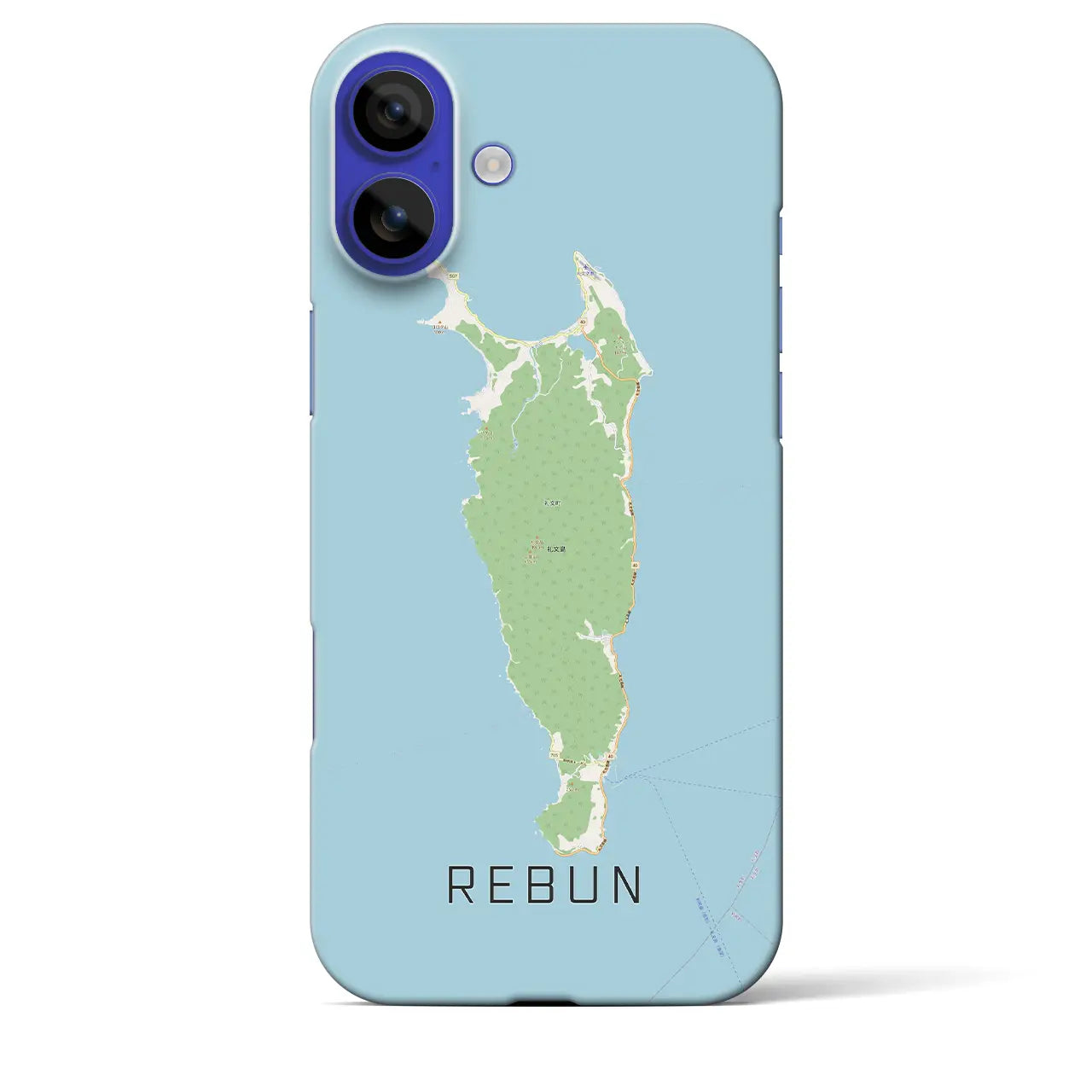 【礼文(北海道)】地図柄iPhoneケース(バックカバータイプ)ナチュラル・iPhone 16 Pro Max 用