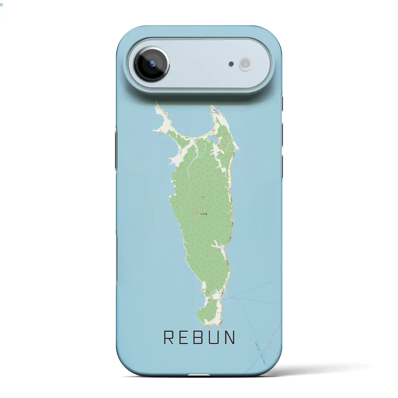 【礼文(北海道)】地図柄iPhoneケース(バックカバータイプ)