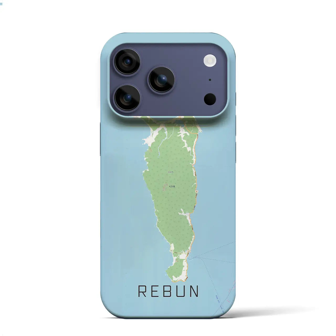 【礼文(北海道)】地図柄iPhoneケース(バックカバータイプ)