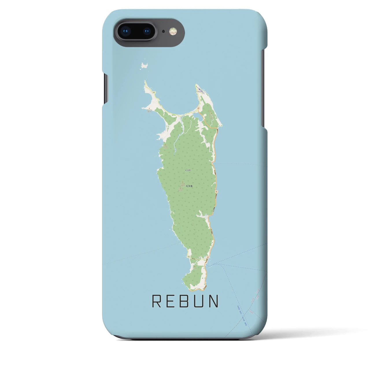 【礼文(北海道)】地図柄iPhoneケース(バックカバータイプ)