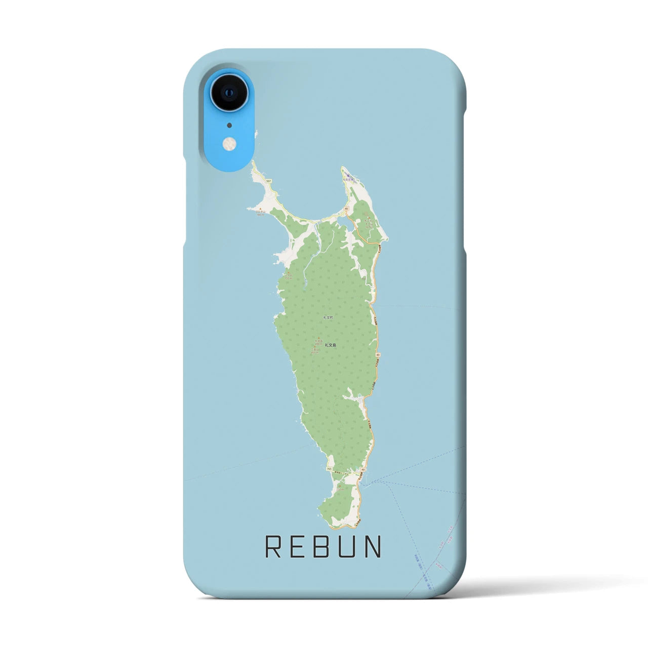 【礼文(北海道)】地図柄iPhoneケース(バックカバータイプ)