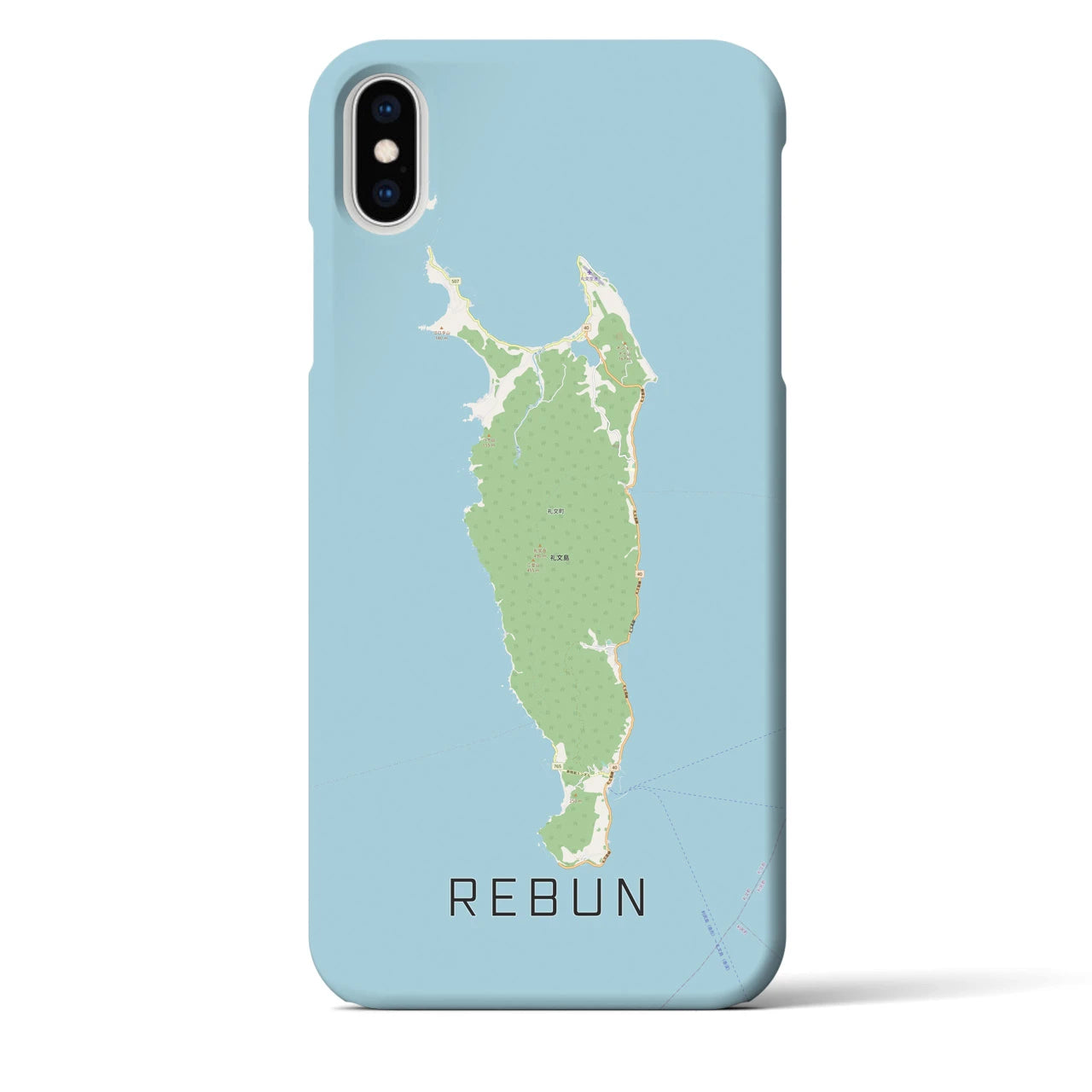 【礼文(北海道)】地図柄iPhoneケース(バックカバータイプ)