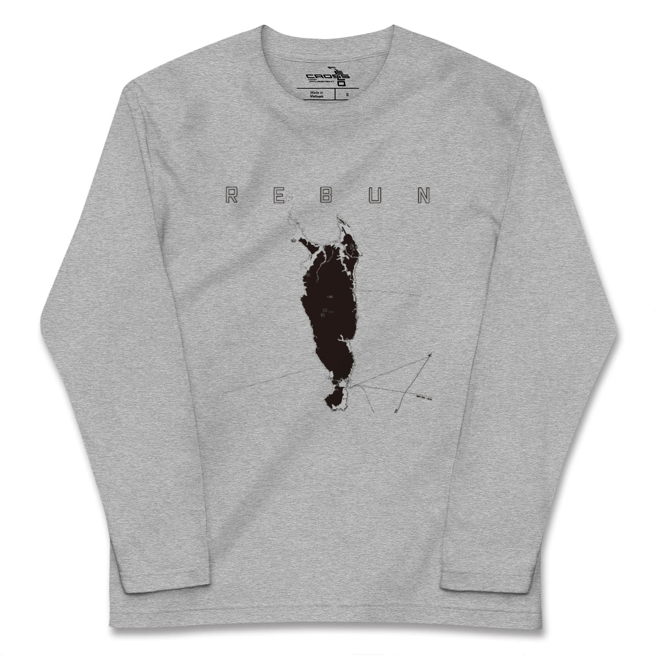 【礼文(北海道)】地図柄ロングスリーブTシャツ