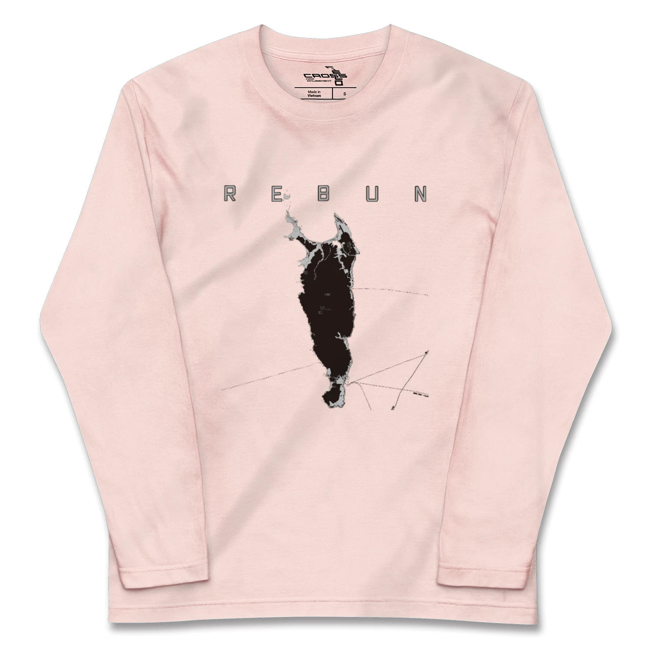 【礼文(北海道)】地図柄ロングスリーブTシャツ