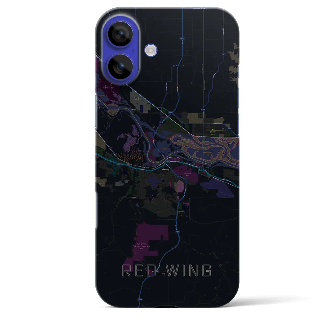 【レッドウイング(アメリカ)】地図柄iPhoneケース(バックカバータイプ)
