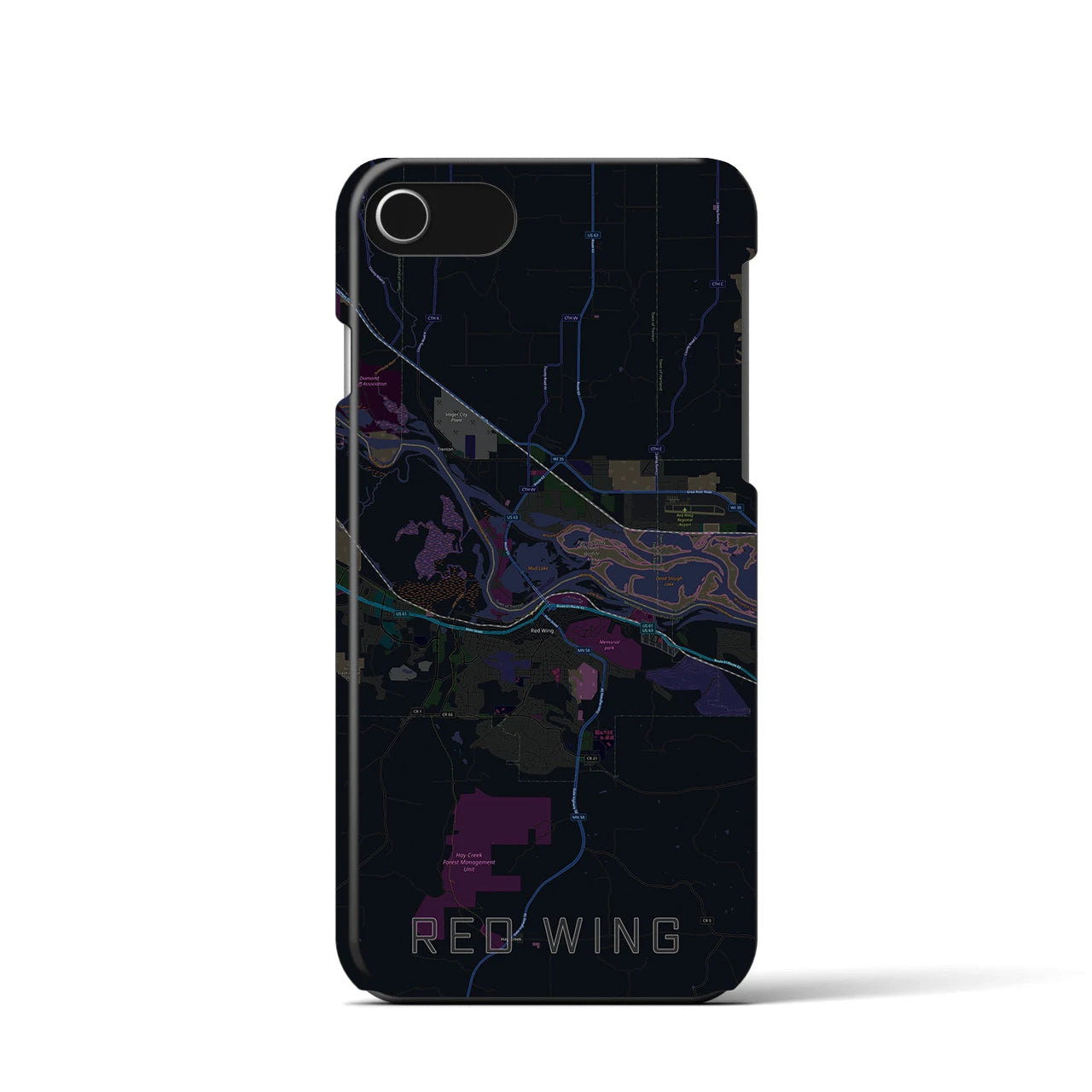 【レッドウイング(アメリカ)】地図柄iPhoneケース(バックカバータイプ)