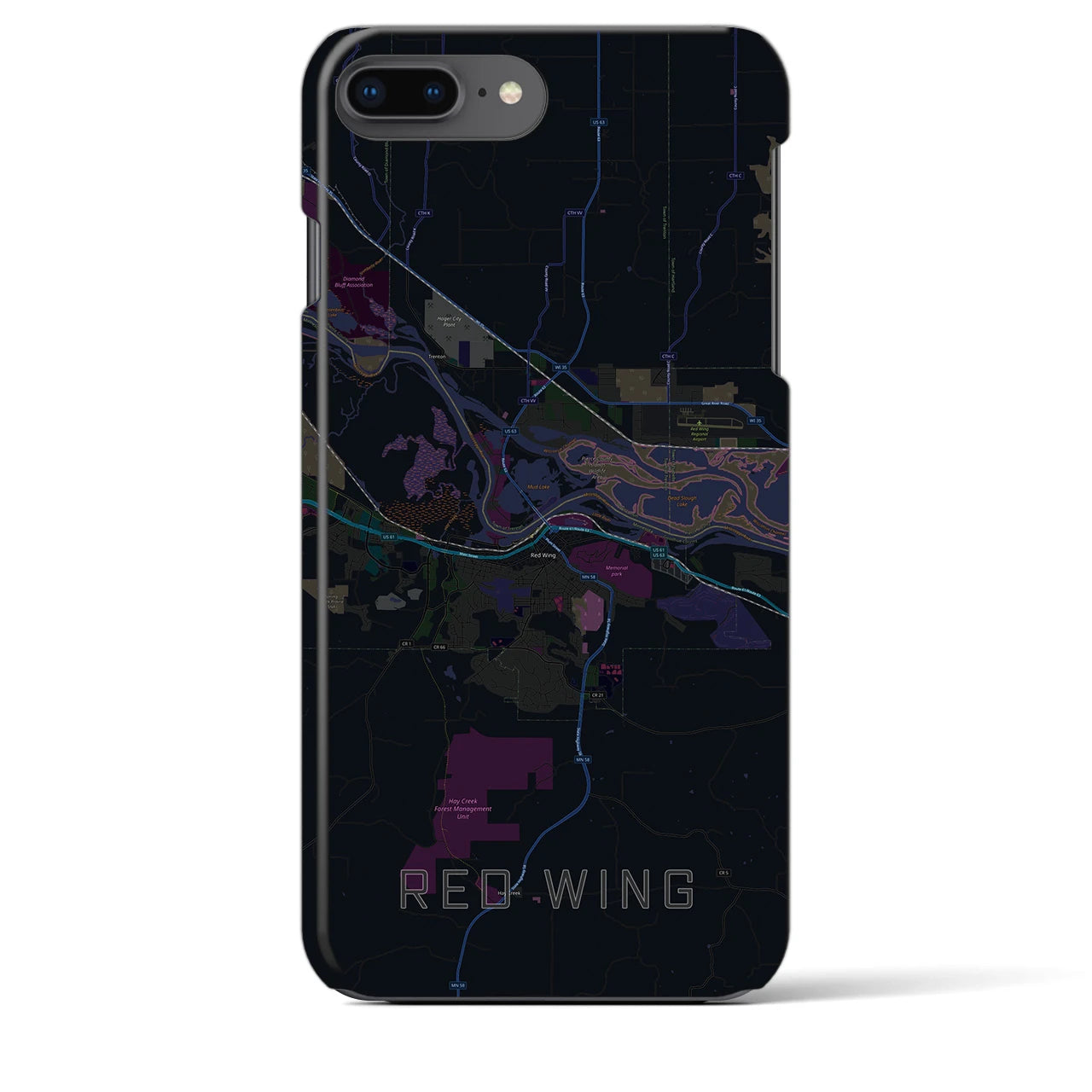 【レッドウイング(アメリカ)】地図柄iPhoneケース(バックカバータイプ)