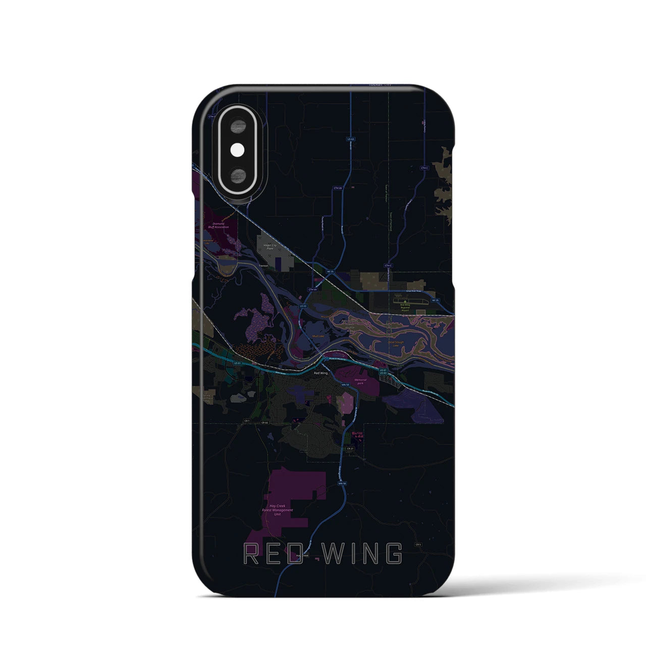 【レッドウイング(アメリカ)】地図柄iPhoneケース(バックカバータイプ)