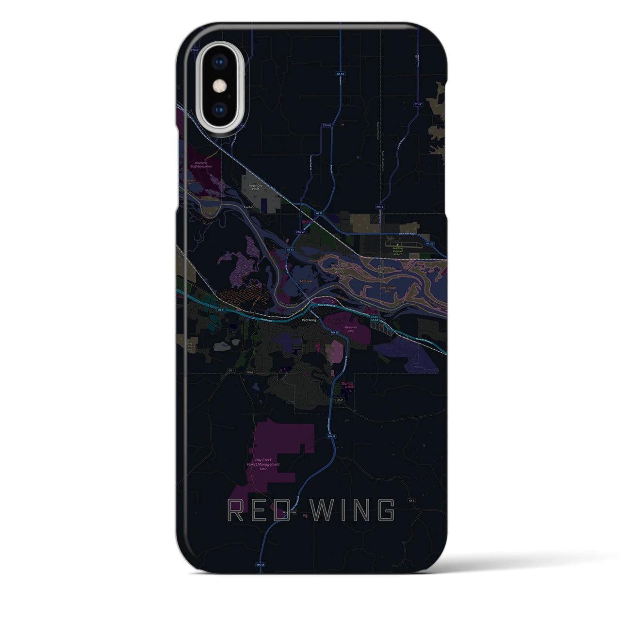【レッドウイング(アメリカ)】地図柄iPhoneケース(バックカバータイプ)