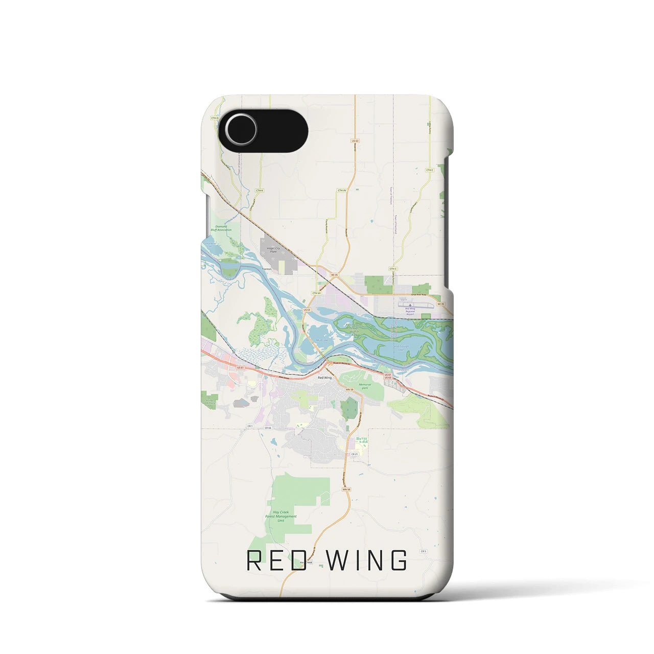 【レッドウイング(アメリカ)】地図柄iPhoneケース(バックカバータイプ)