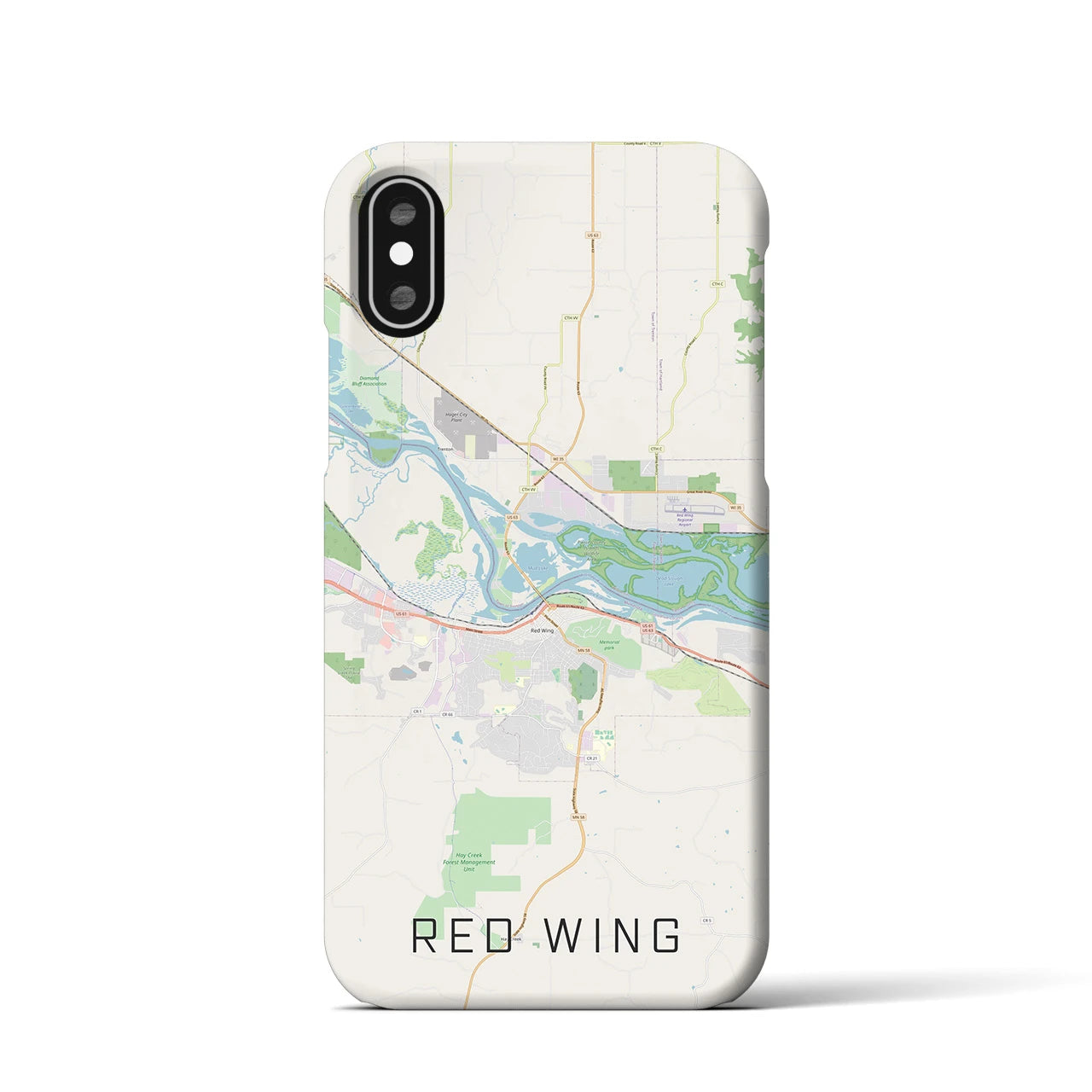 【レッドウイング(アメリカ)】地図柄iPhoneケース(バックカバータイプ)